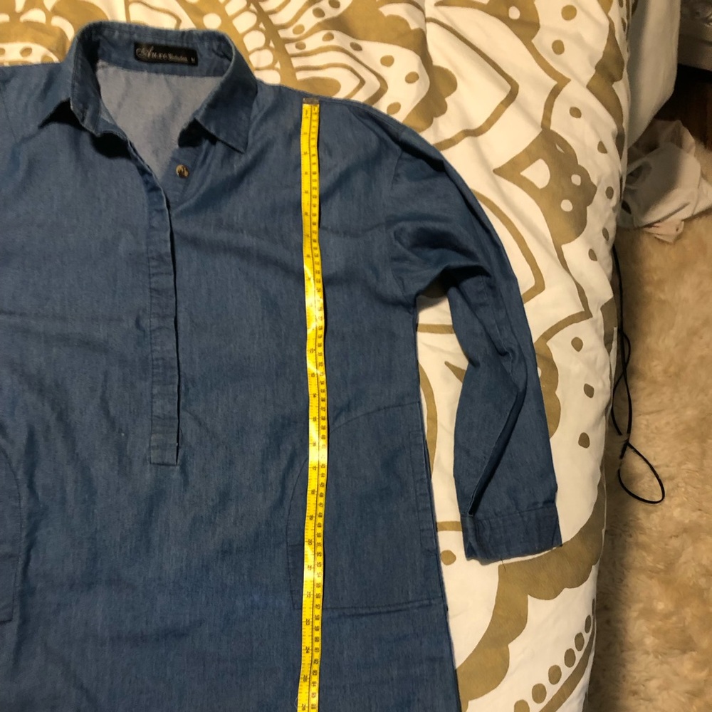 100% cotton work shirt dress Medium